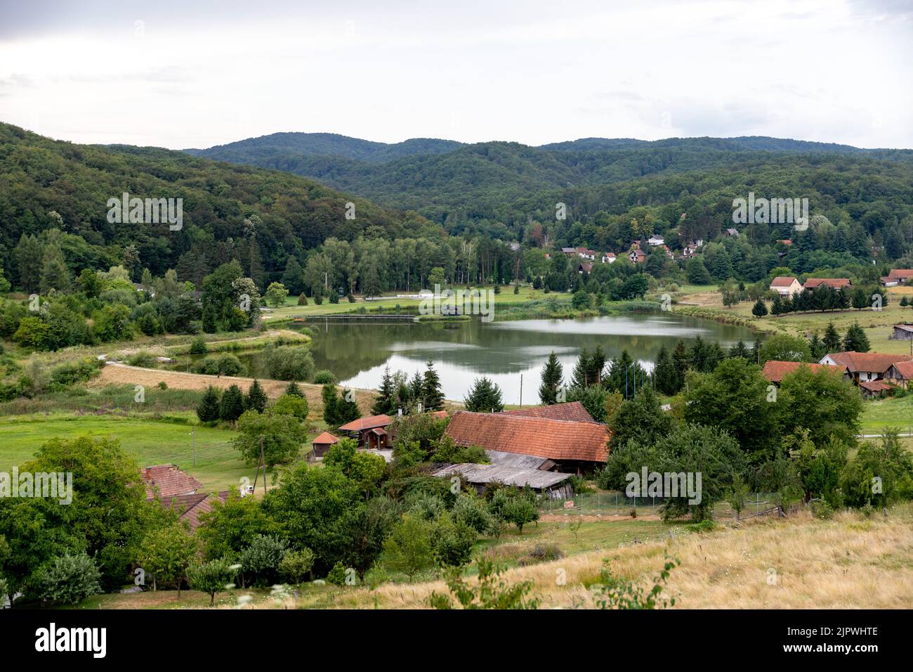 Spomenik revolucije naroda Moslavine in Croatia Stock Photo