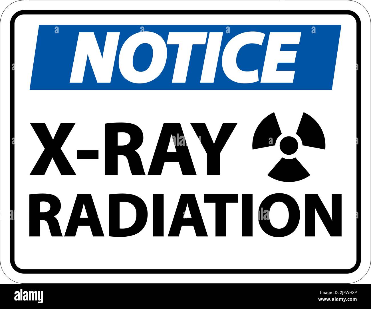 Notice X-Ray Radiation Sign On White Background Stock Vector Image ...