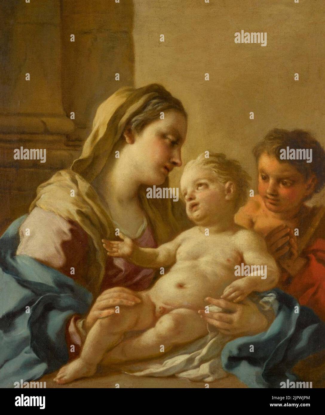 The Virgin and Child with the Infant Saint John the Baptist Stock Photo ...