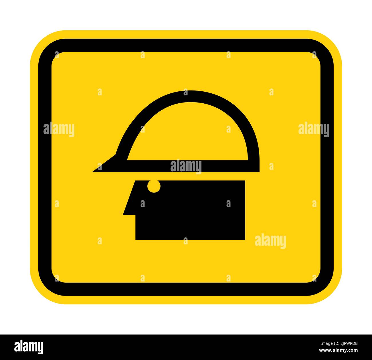 Caution Sign Wear Protective Equipment,With PPE Symbols Stock Vector