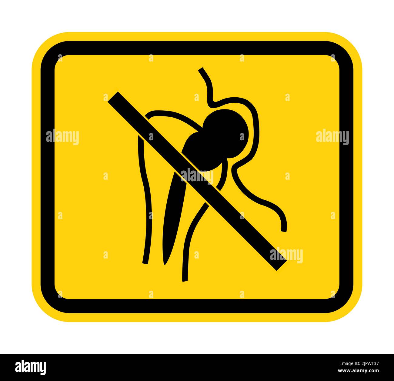 No Access For People With Metallic Implants Stock Vector