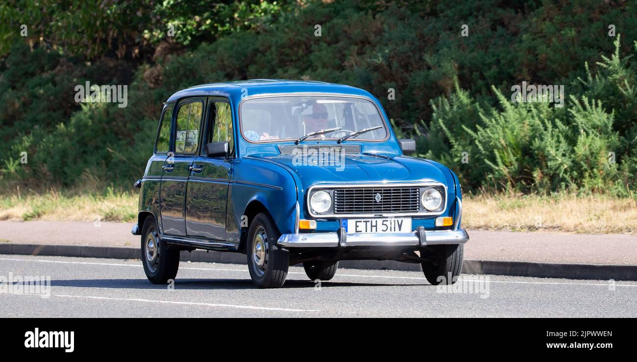 1979 852 cc blue Renault 4 Stock Photo