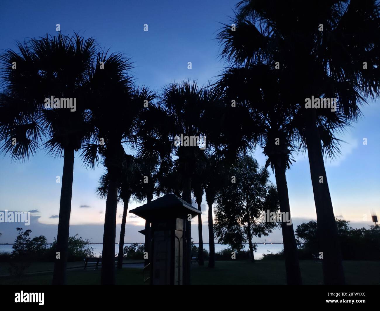 Manatee Sanctuary Park in the Evening, Cape Canaveral, Florida Stock