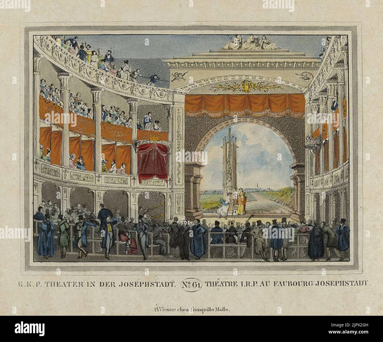 Theater in der Josefstadt interior 19c Stock Photo - Alamy