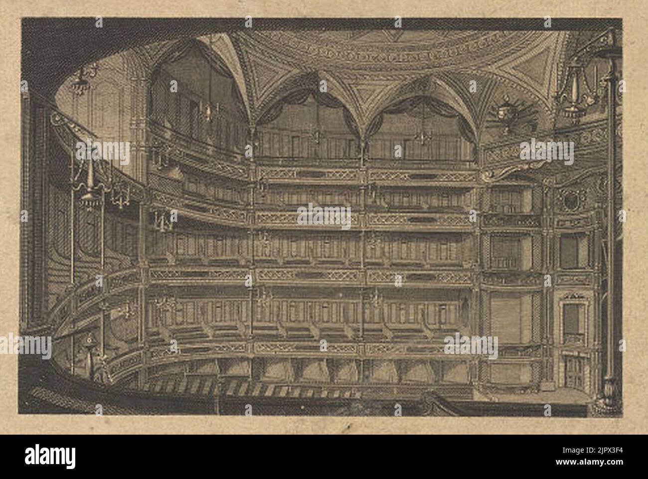 Theatre Royal Drury Lane interior 19c Stock Photo Alamy