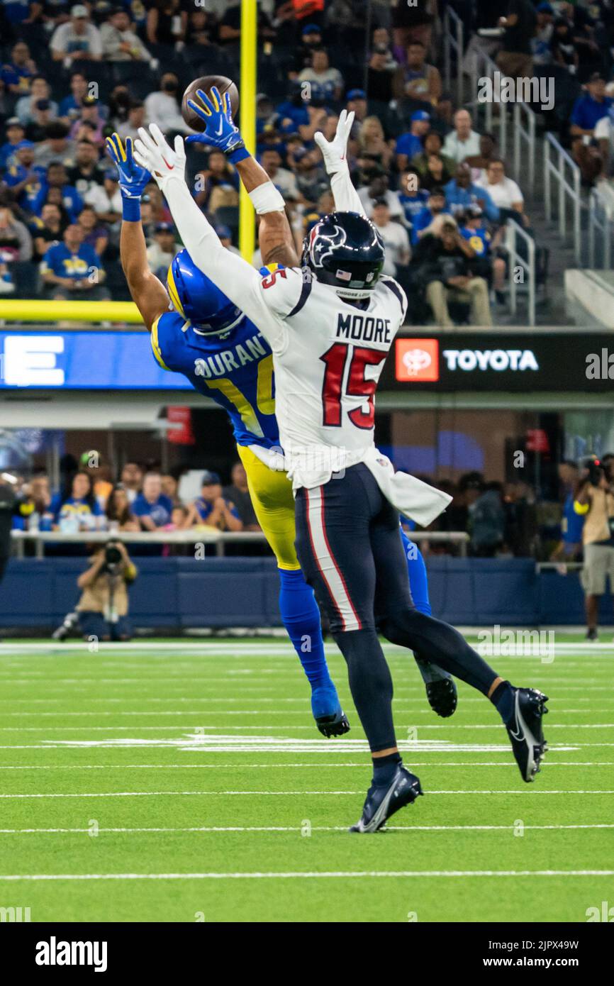 Los Angeles Rams cornerback Cobie Durant (14) breaks up a pass intended