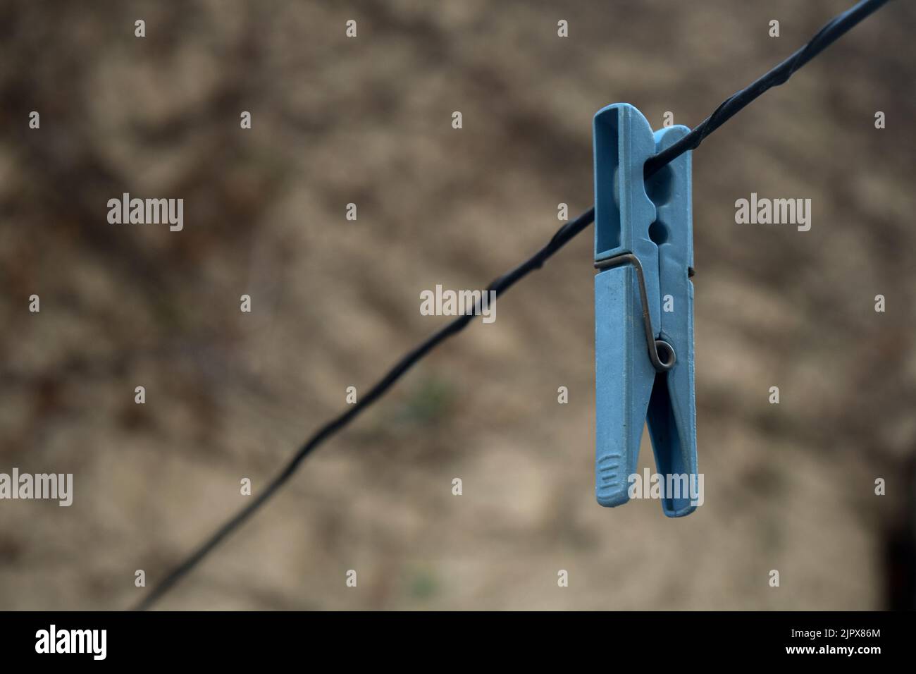 plastic clips to hang freshly washed clothes Stock Photo Alamy