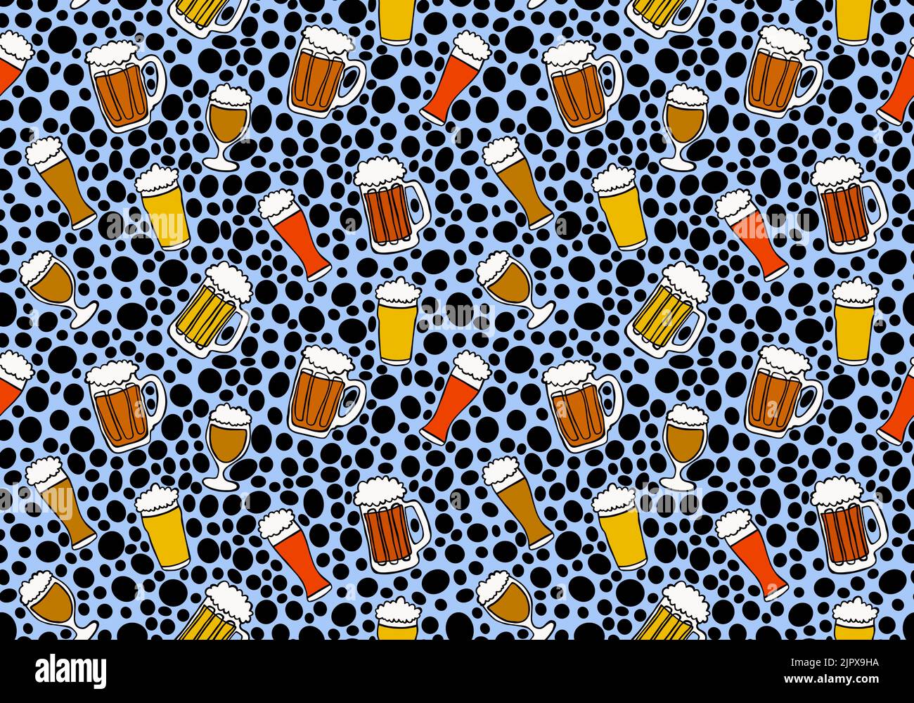 Octoberfest seamless beers pattern for fabrics and textiles and ...