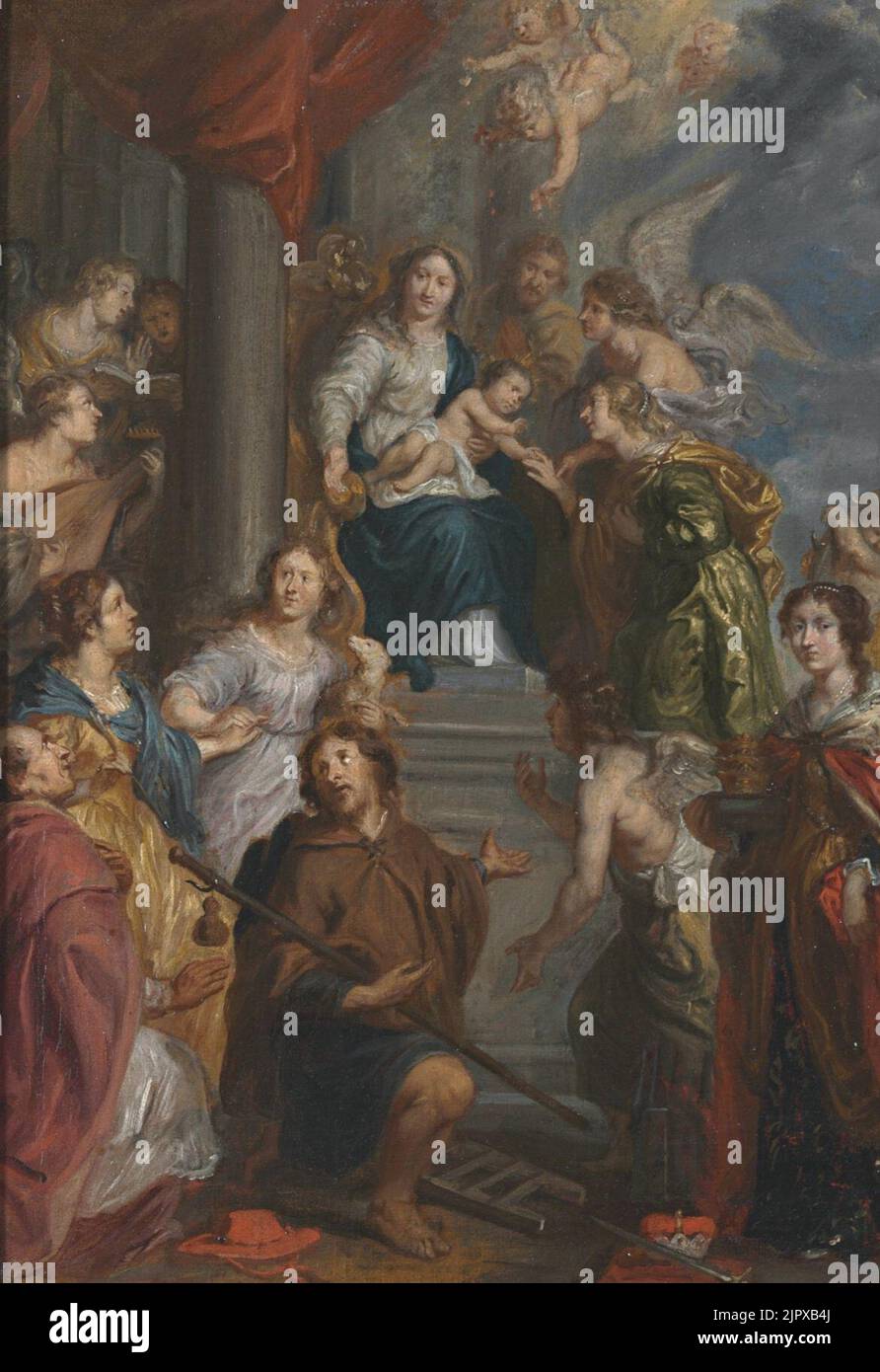 Theodor Boeyermans The Mystic Marriage of Saint Catherine Stock Photo