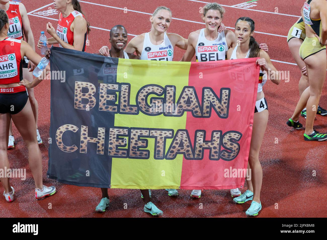 The Belgian Cheetahs 4x400m relay team pictured after and The Belgian ...