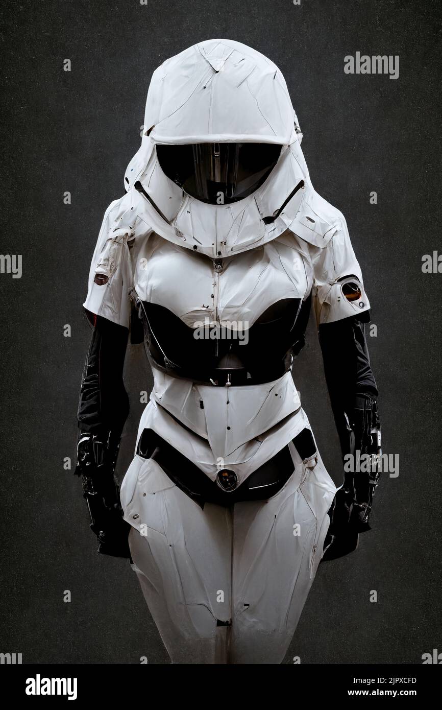 A Female stormtrooper illustration artwork, star wars inspired Stock Photo