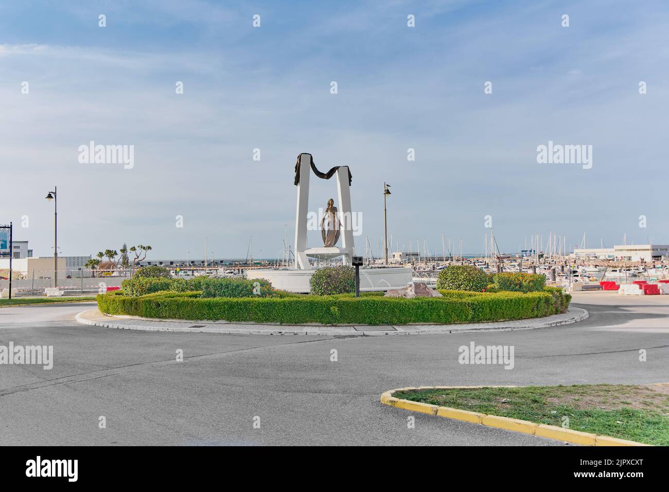 Chipiona, Cadiz, Spain - August 23, 2022: Rocío Jurado Monument famous Andalusian cantaora  in Chipiona, Cadiz, Andalusia, Spain Stock Photo