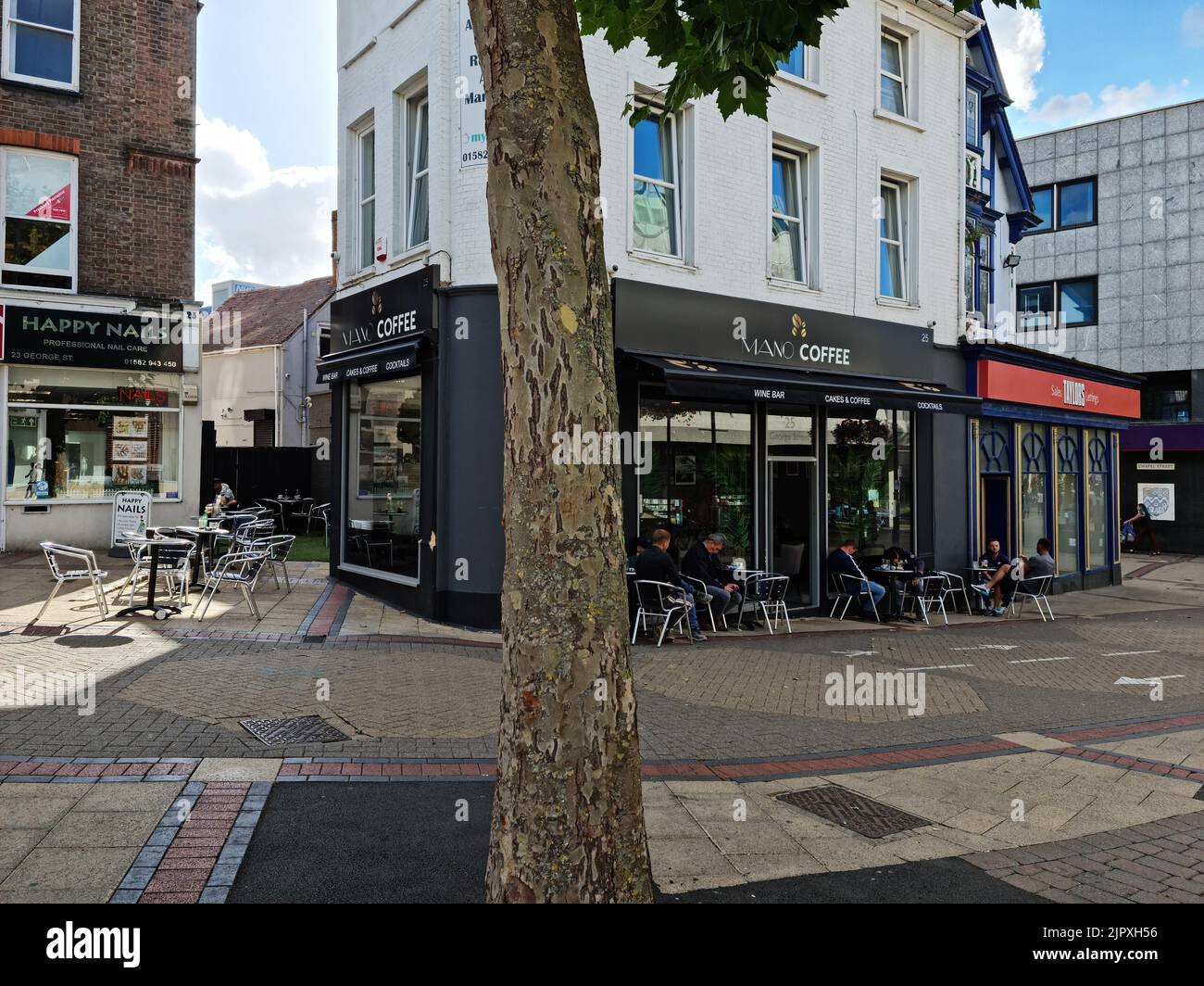 Luton City Centre and Local Buildings Luton England Great Britain. High