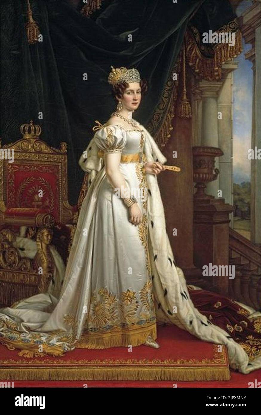 Therese of Saxe-Hildburghausen, by Joseph Stieler Stock Photo