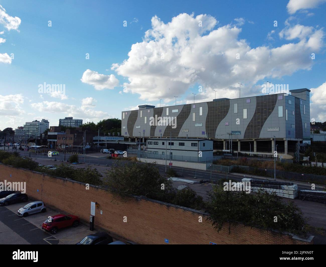 Luton City Centre and Local Buildings Luton England Great Britain. High