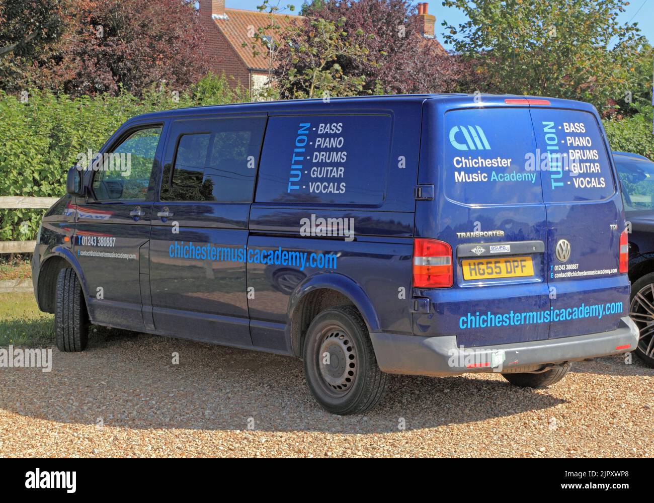 Chichester Music Academy, transport vehicle, van, truck, England, UK Stock Photo