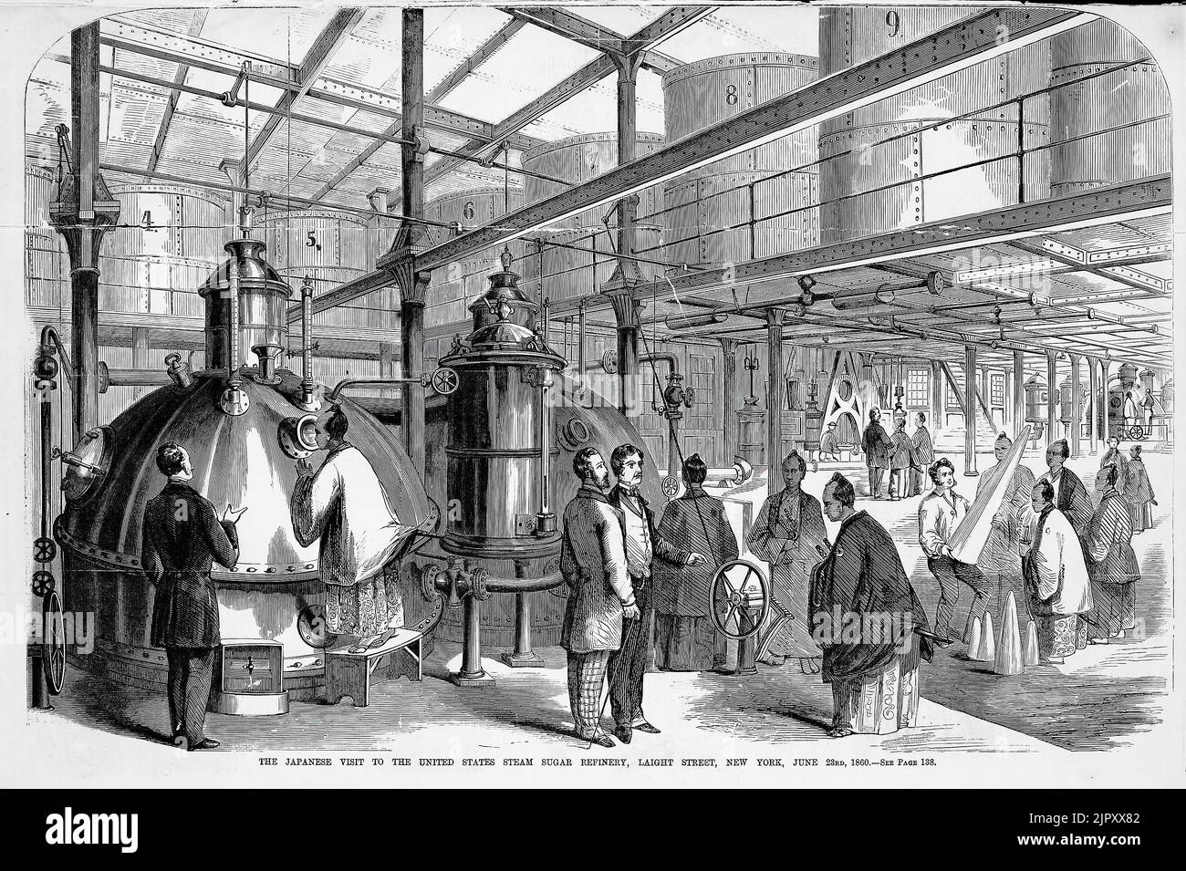 The Japanese visit to the United States steam sugar refinery, Laight ...