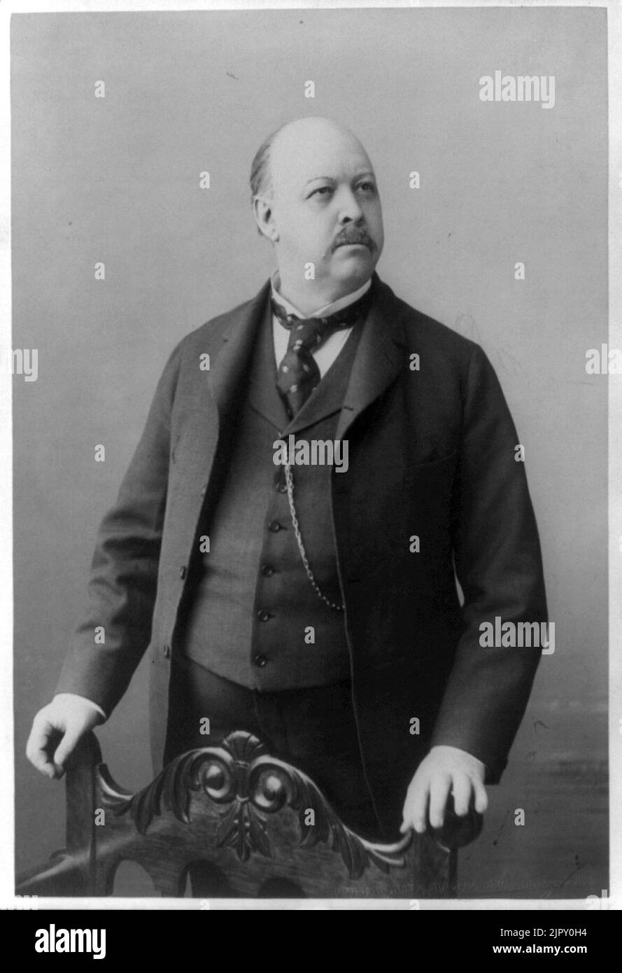 Thomas B. Reed, half-length portrait, standing, facing right Stock ...
