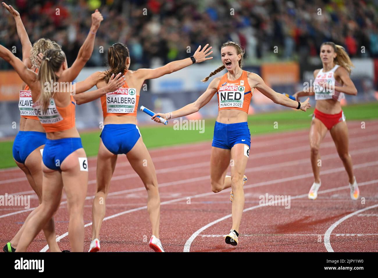 Netherlands 4x400 relay race women Gold Medal. European Championships