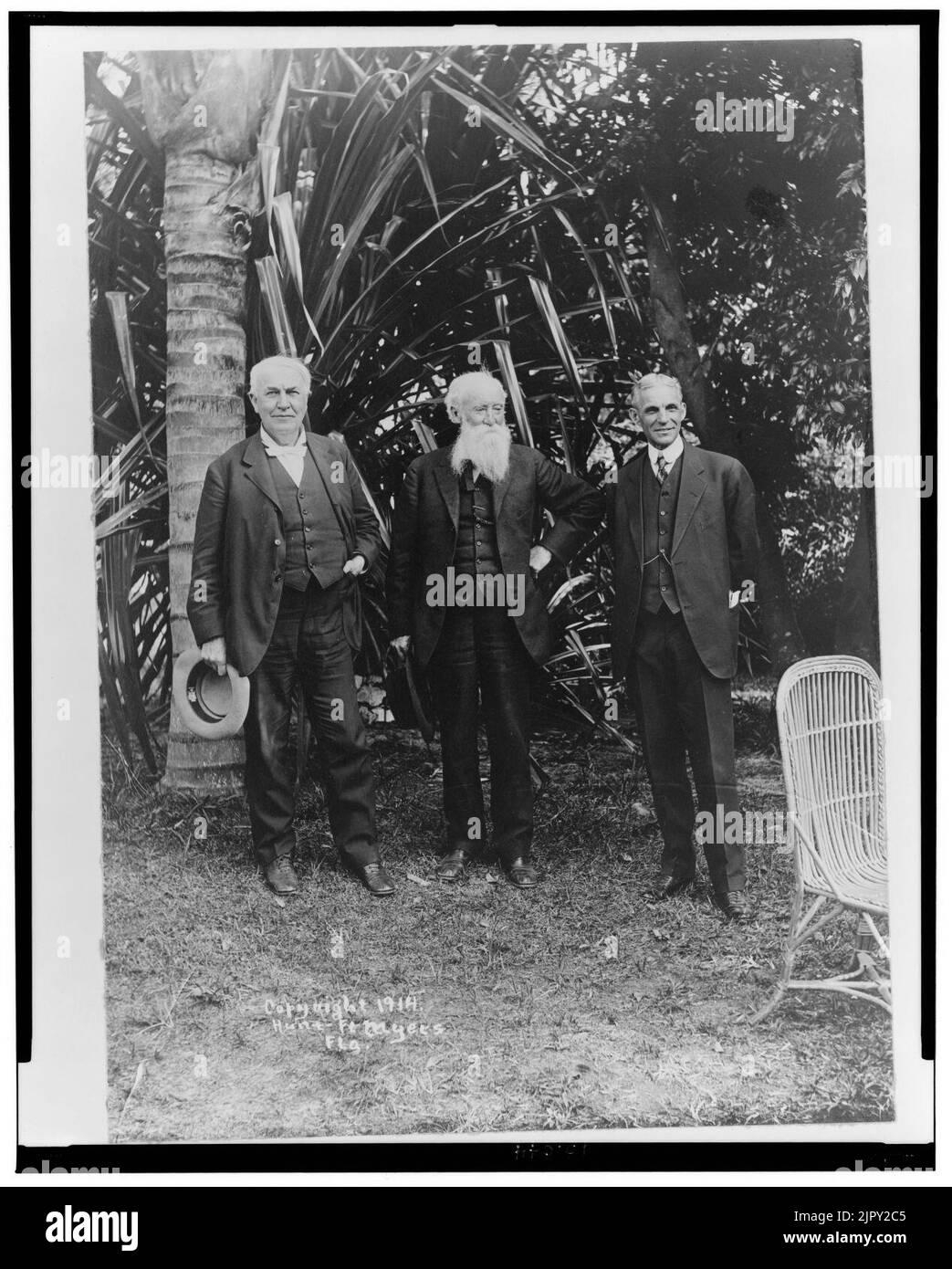 Thomas Edison, John Burroughs, and Henry Ford, full-length portrait