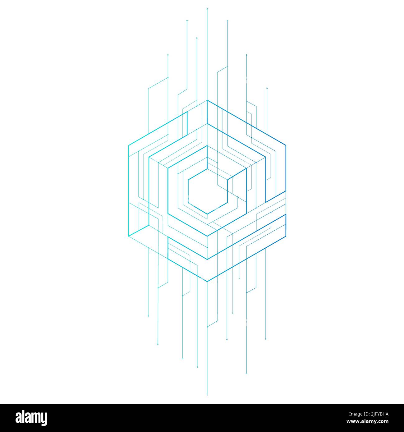 Hexagon wireframe hi-res stock photography and images - Alamy