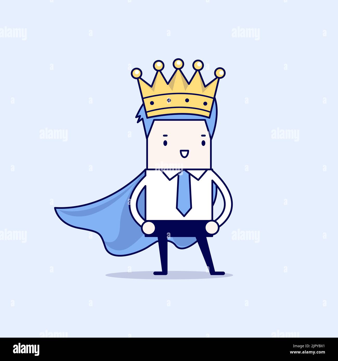 Cartoon king character wearing crown Stock Vector Images Alamy