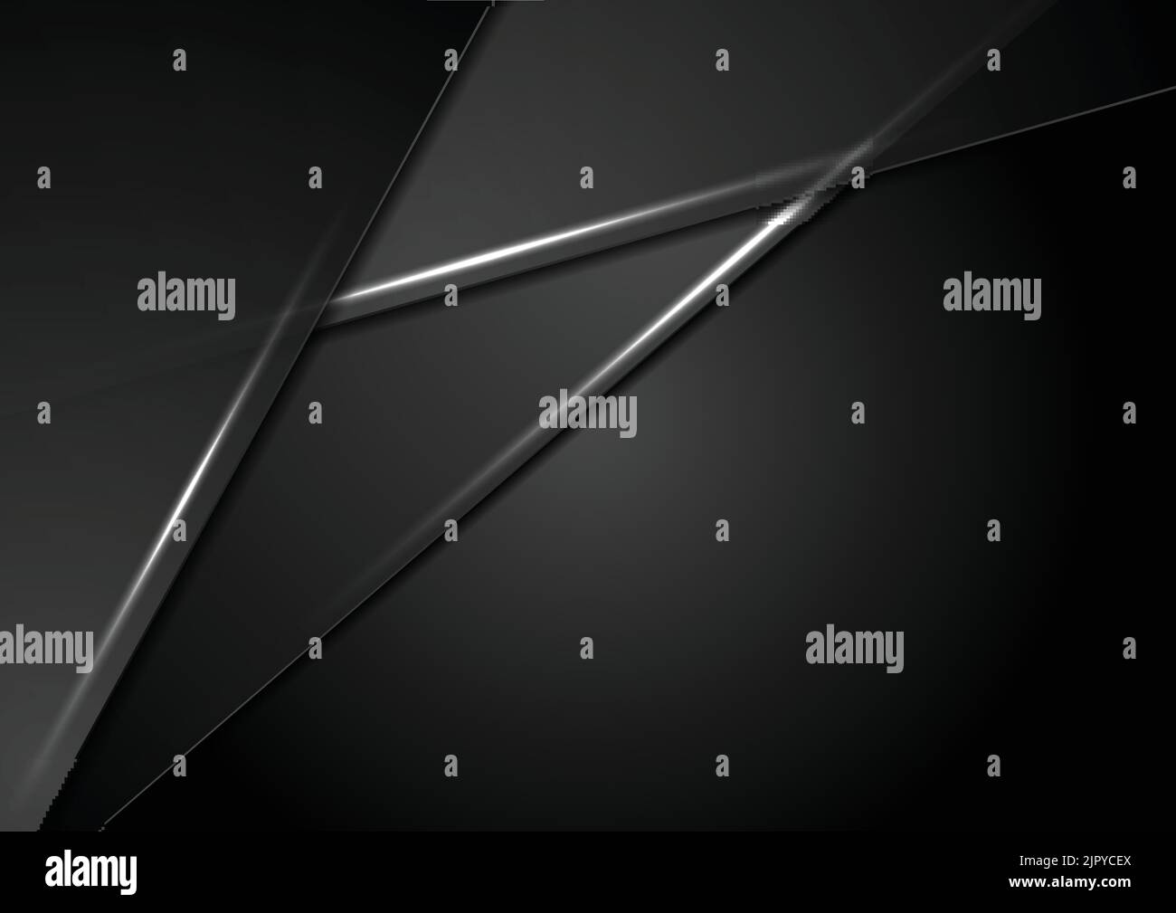 Black abstract corporate background with neon lines. Vector tech design ...