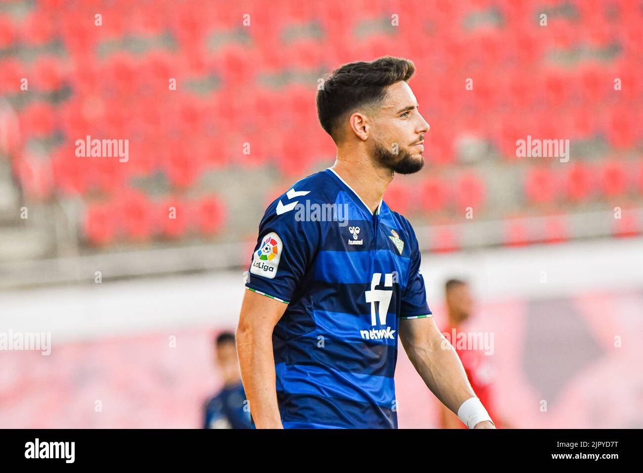 MALLORCA, SPAIN - AUGUST 20: Alex Moreno of Real Betis during in the match between RCD Mallorca and Real Betis of La Liga Santander on August 20, 2022 at Visit Mallorca Stadium Son Moix in Mallorca, Spain. (Photo by Samuel Carreño/PxImages) Stock Photo