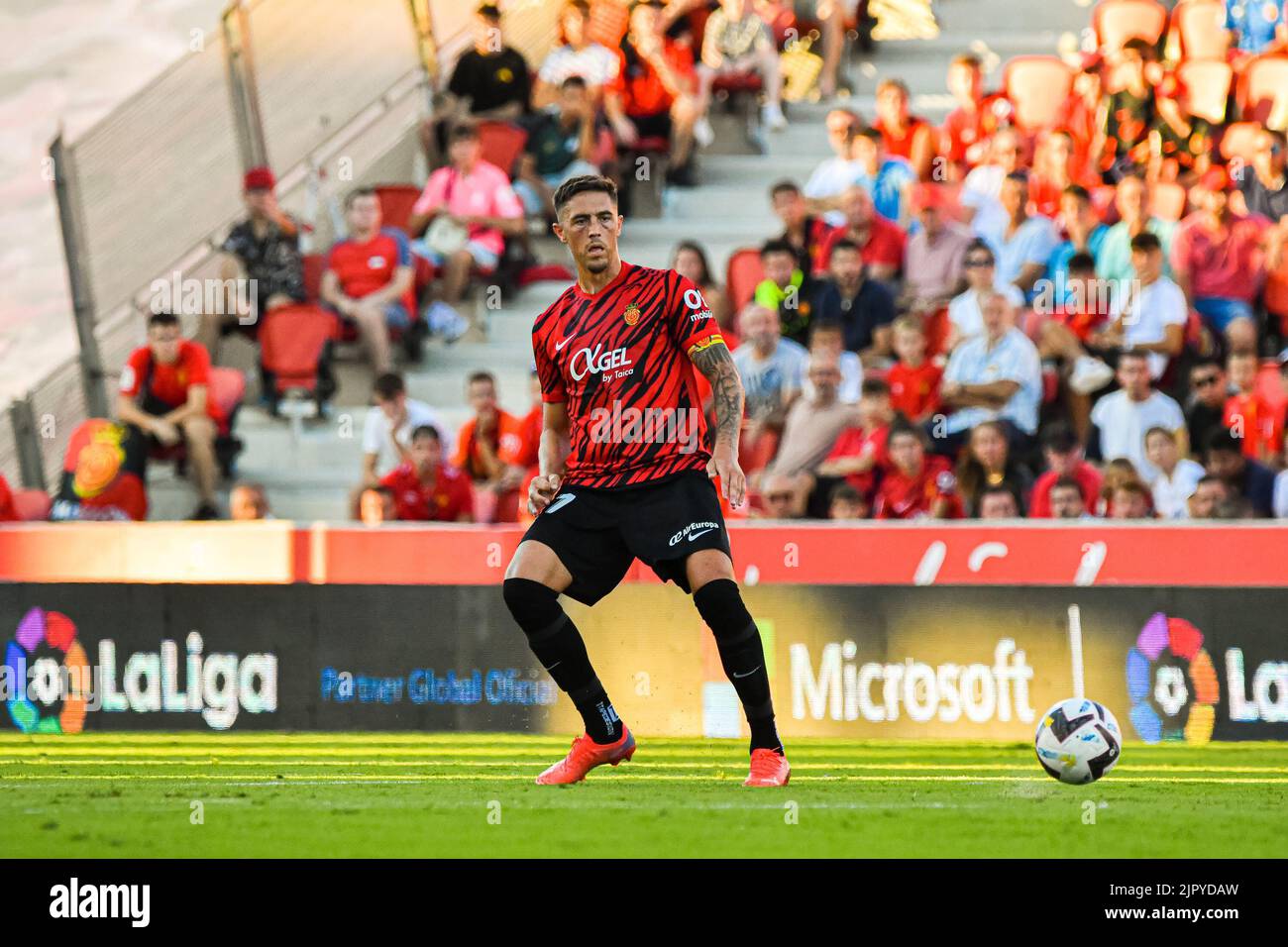 MALLORCA, SPAIN - AUGUST 20: Antonio Raillo of RCD Mallorca in the match between RCD Mallorca and Real Betis of La Liga Santander on August 20, 2022 at Visit Mallorca Stadium Son Moix in Mallorca, Spain. (Photo by Samuel Carreño/PxImages) Stock Photo