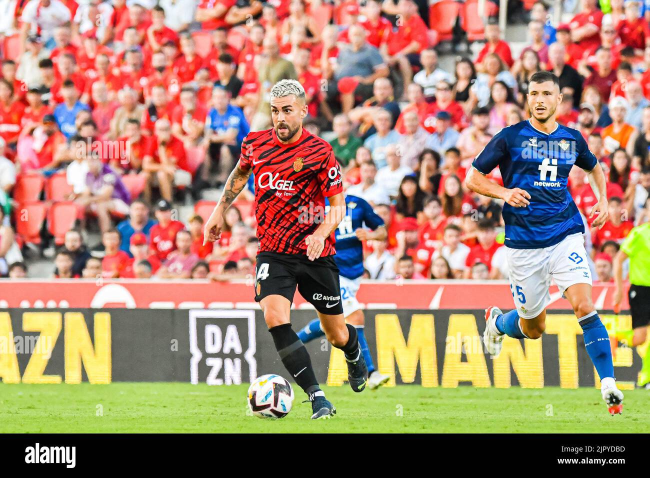 MALLORCA, SPAIN - AUGUST 20: Dani Rodriguez  of RCD Mallorca in the match between RCD Mallorca and Real Betis of La Liga Santander on August 20, 2022 at Visit Mallorca Stadium Son Moix in Mallorca, Spain. (Photo by Samuel Carreño/PxImages) Stock Photo