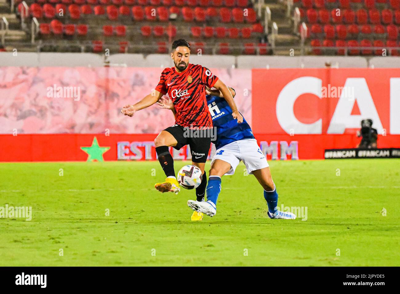 MALLORCA, SPAIN - AUGUST 20: Jaume Costa of RCD Mallorca in the match between RCD Mallorca and Real Betis of La Liga Santander on August 20, 2022 at Visit Mallorca Stadium Son Moix in Mallorca, Spain. (Photo by Samuel Carreño/PxImages) Stock Photo