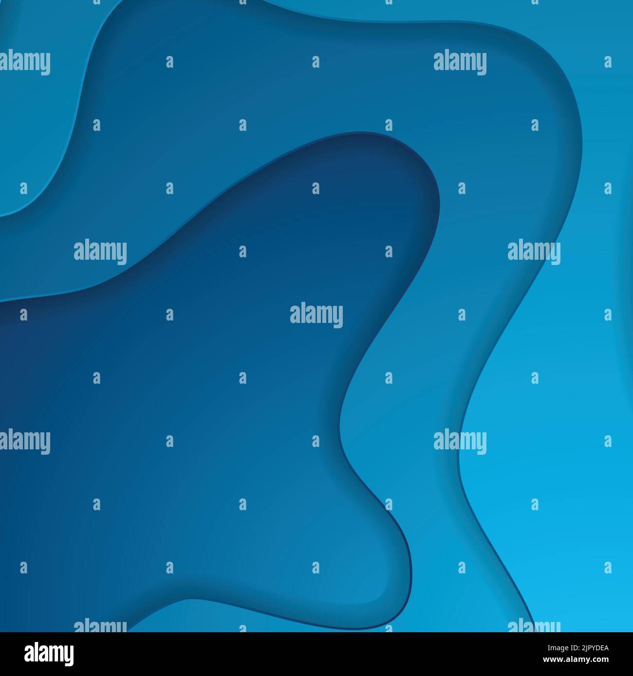 Bright blue corporate material waves abstract background. Vector design Stock Vector