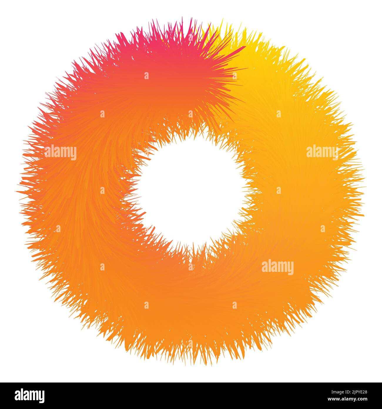 Grunge rough orange ring abstract background. Vector design Stock Vector
