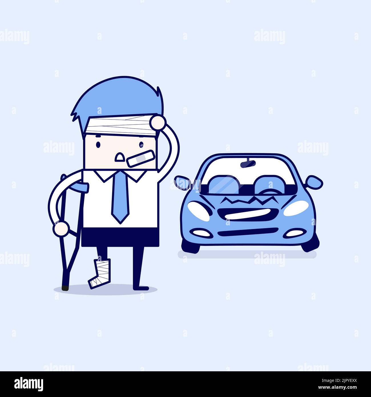 Injured character Stock Vector Images Alamy