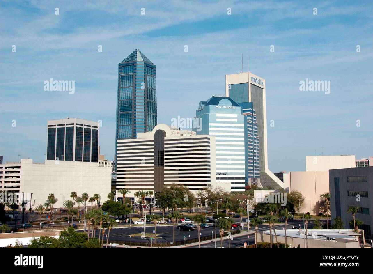 Downtown Jacksonville Florida FL Stock Photo