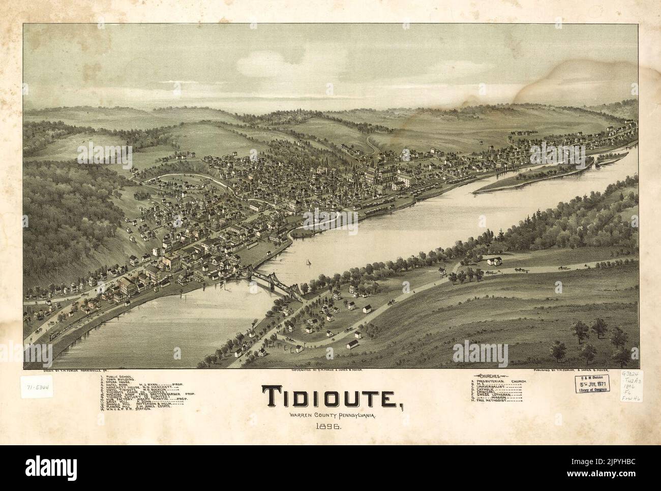 Tidioute, Warren County, Pennsylvania 1896 Stock Photo Alamy