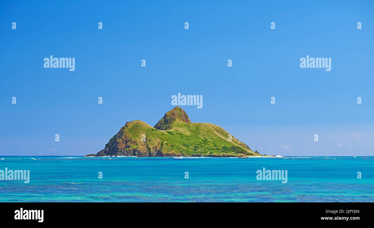 Tropical island Hawaii. Tropical island close to Oahu, Hawaii Stock