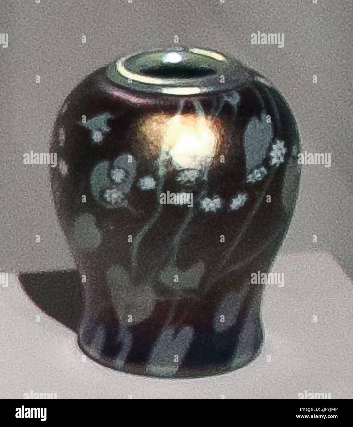Tiffany - Decorative vial with millefiori flowers Stock Photo
