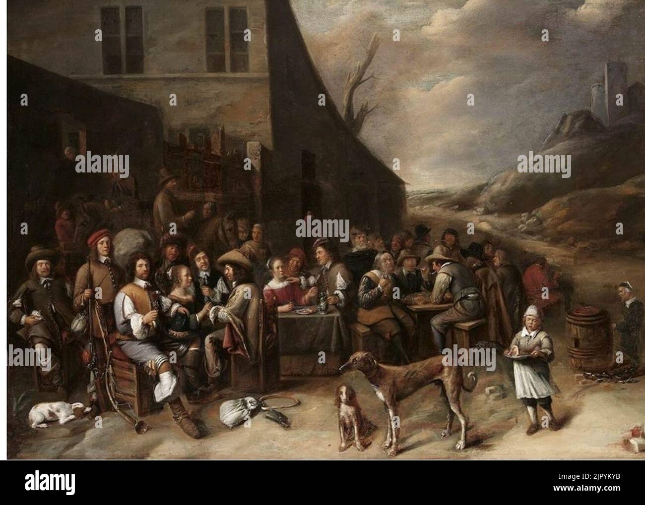 Gillis van Outside a Tavern Stock Photo Alamy