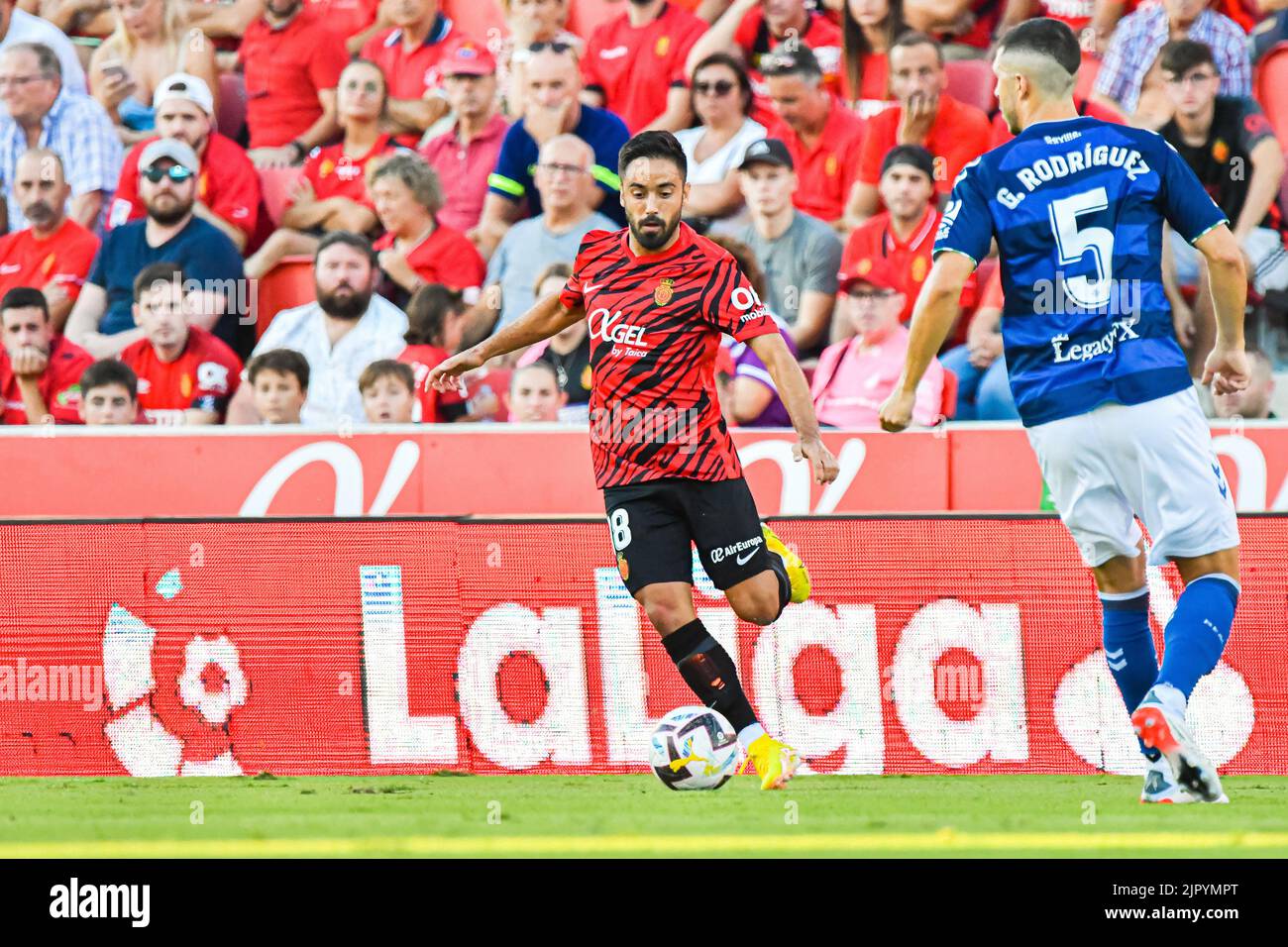 Mallorca, Mallorca, Spain. 20th Aug, 2022. MALLORCA, SPAIN - AUGUST 20: Jaume Costa of RCD Mallorca in the match between RCD Mallorca and Real Betis of La Liga Santander on August 20, 2022 at Visit Mallorca Stadium Son Moix in Mallorca, Spain. (Credit Image: © Samuel CarreÃ±O/PX Imagens via ZUMA Press Wire) Stock Photo