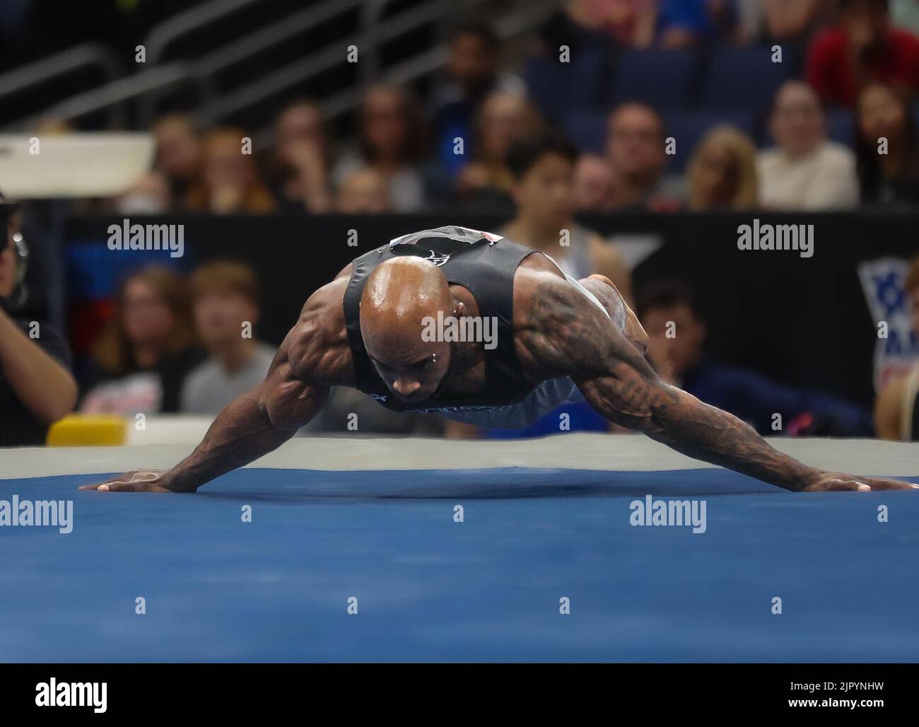 August 20, 2022 Donnell Whittenburg during his floor exercise at the