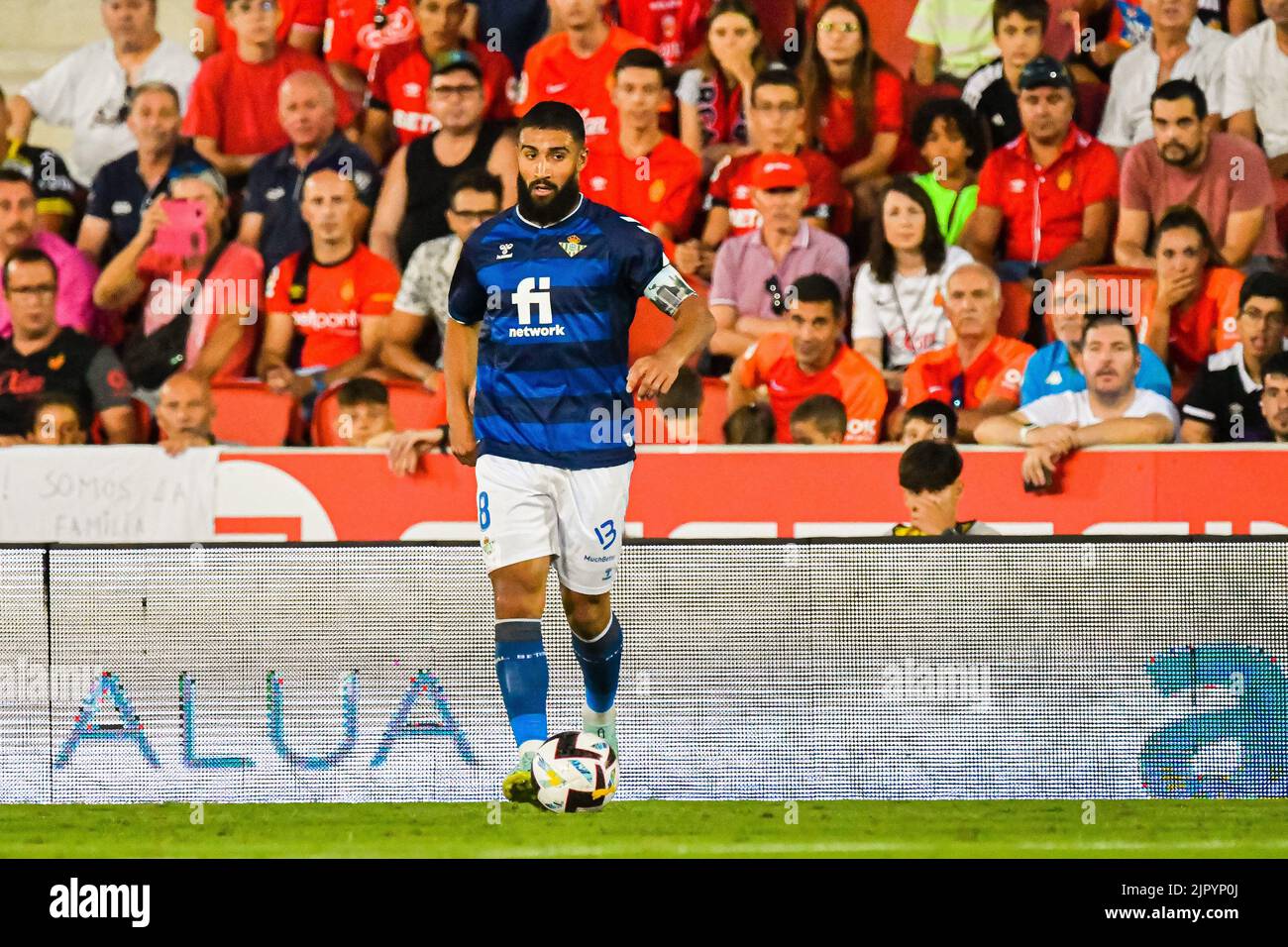 Mallorca, Mallorca, Spain. 20th Aug, 2022. MALLORCA, SPAIN - AUGUST 20: Nabil Fekir of Real Betis in the match between RCD Mallorca and Real Betis of La Liga Santander on August 20, 2022 at Visit Mallorca Stadium Son Moix in Mallorca, Spain. (Credit Image: © Samuel CarreÃ±O/PX Imagens via ZUMA Press Wire) Stock Photo