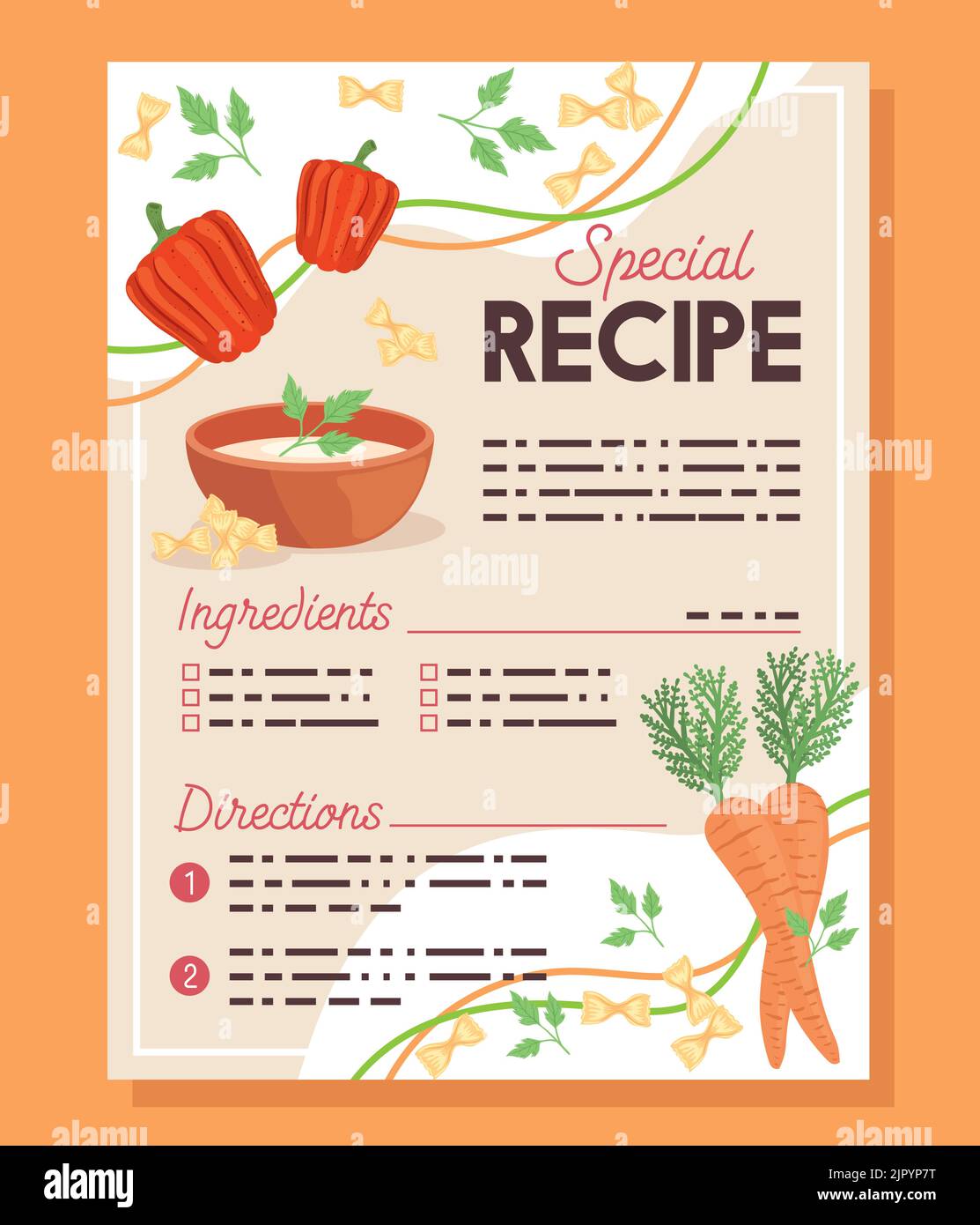 special recipe card Stock Vector