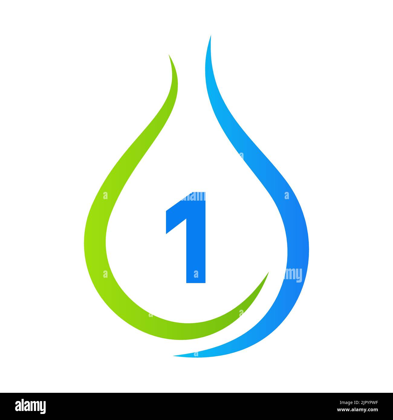 letter-1-drop-water-logo-design-vector-template-minimal-water-logo