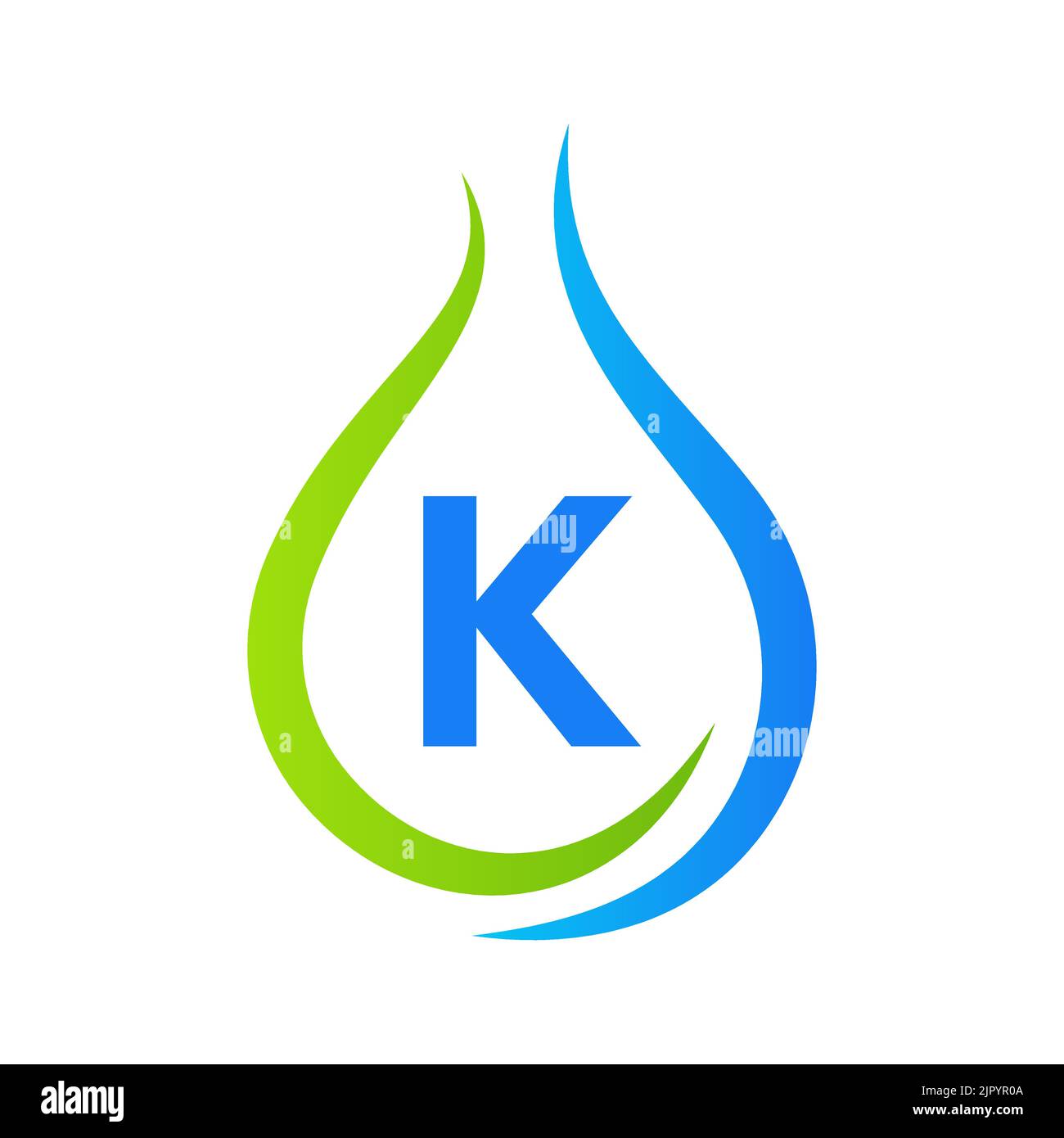 Letter K Drop Water Logo Design Vector Template. Minimal Water Logo ...