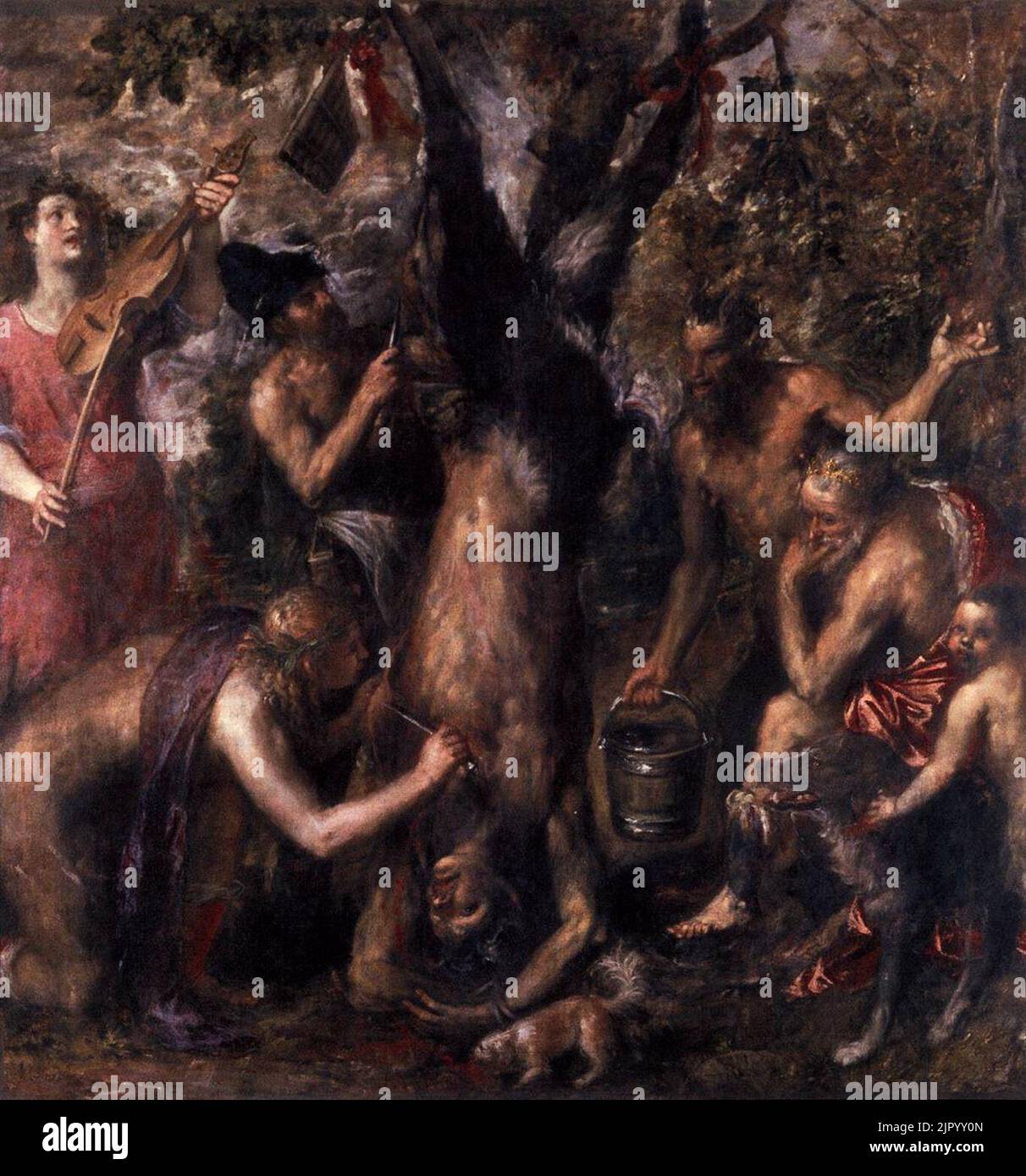 Titian - The Flaying of Marsyas Stock Photo