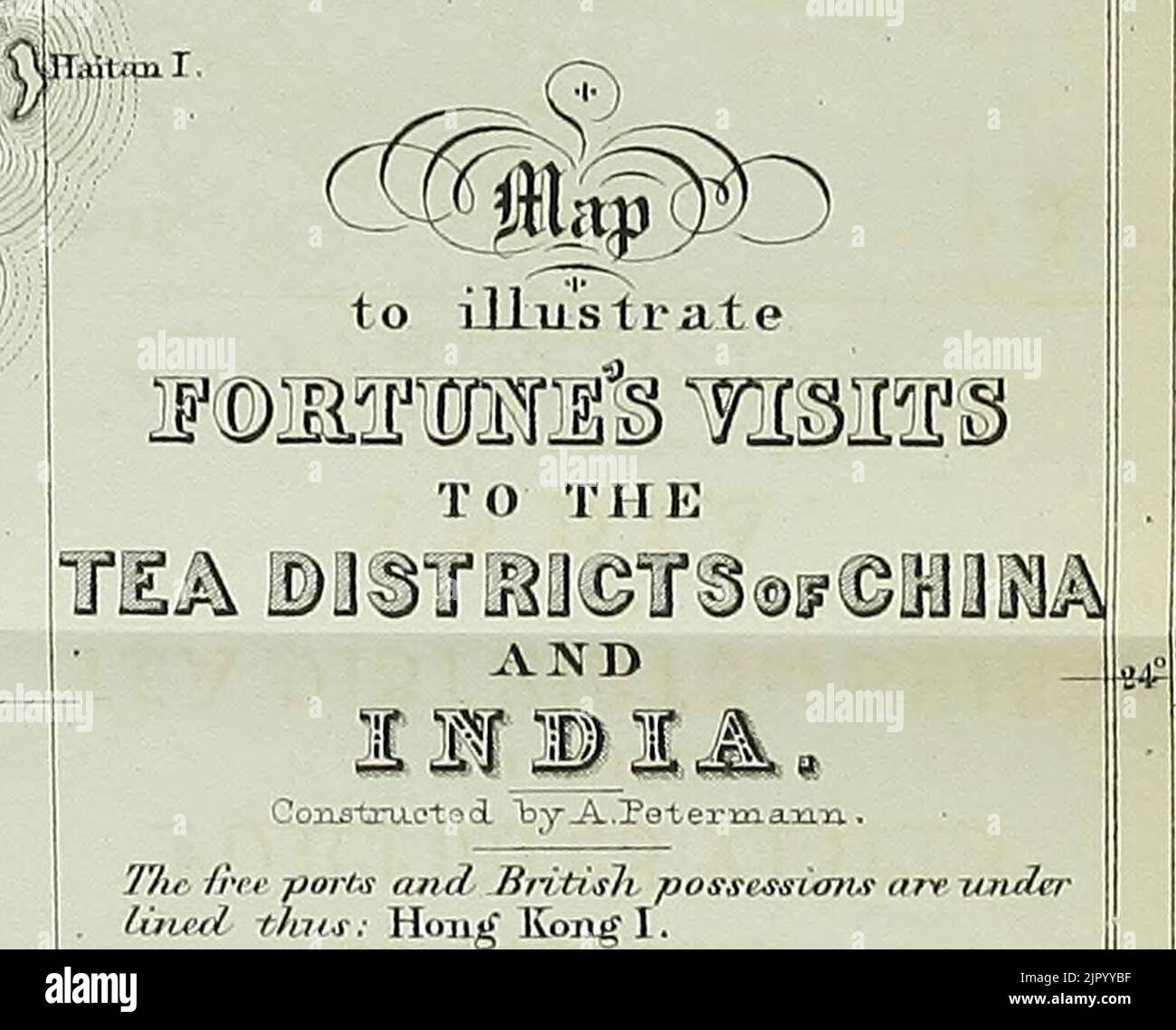 Title detail, Map to illustrate fortune's visits to the Tea districts