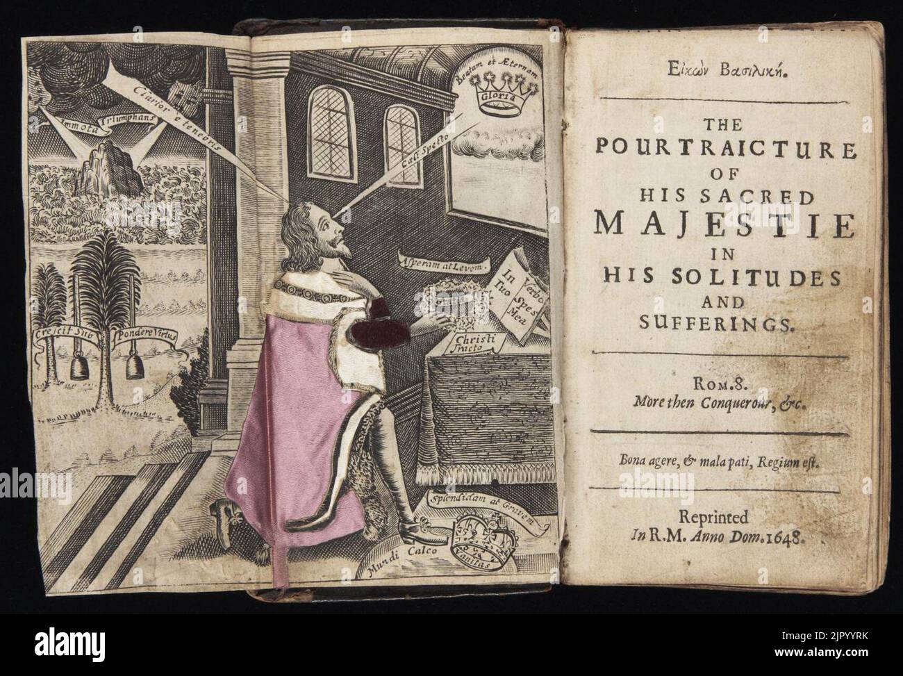 Title page Eikon Basilike 1649 Stock Photo Alamy
