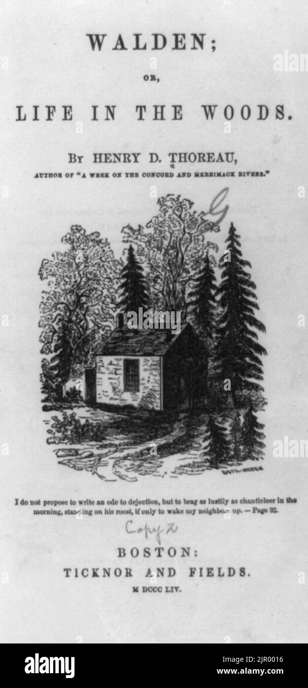 Walden pond massachusetts Black and White Stock Photos & Images Alamy