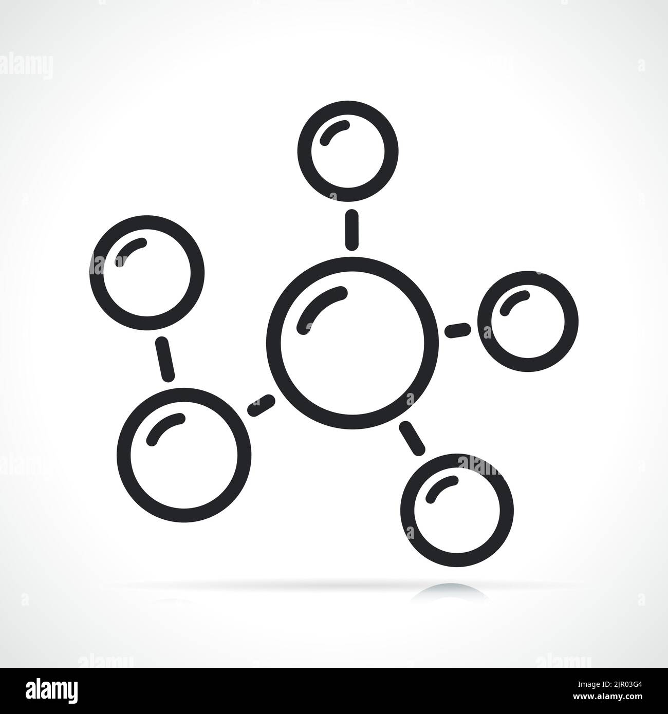 molecule or biology thin line icon isolated Stock Vector